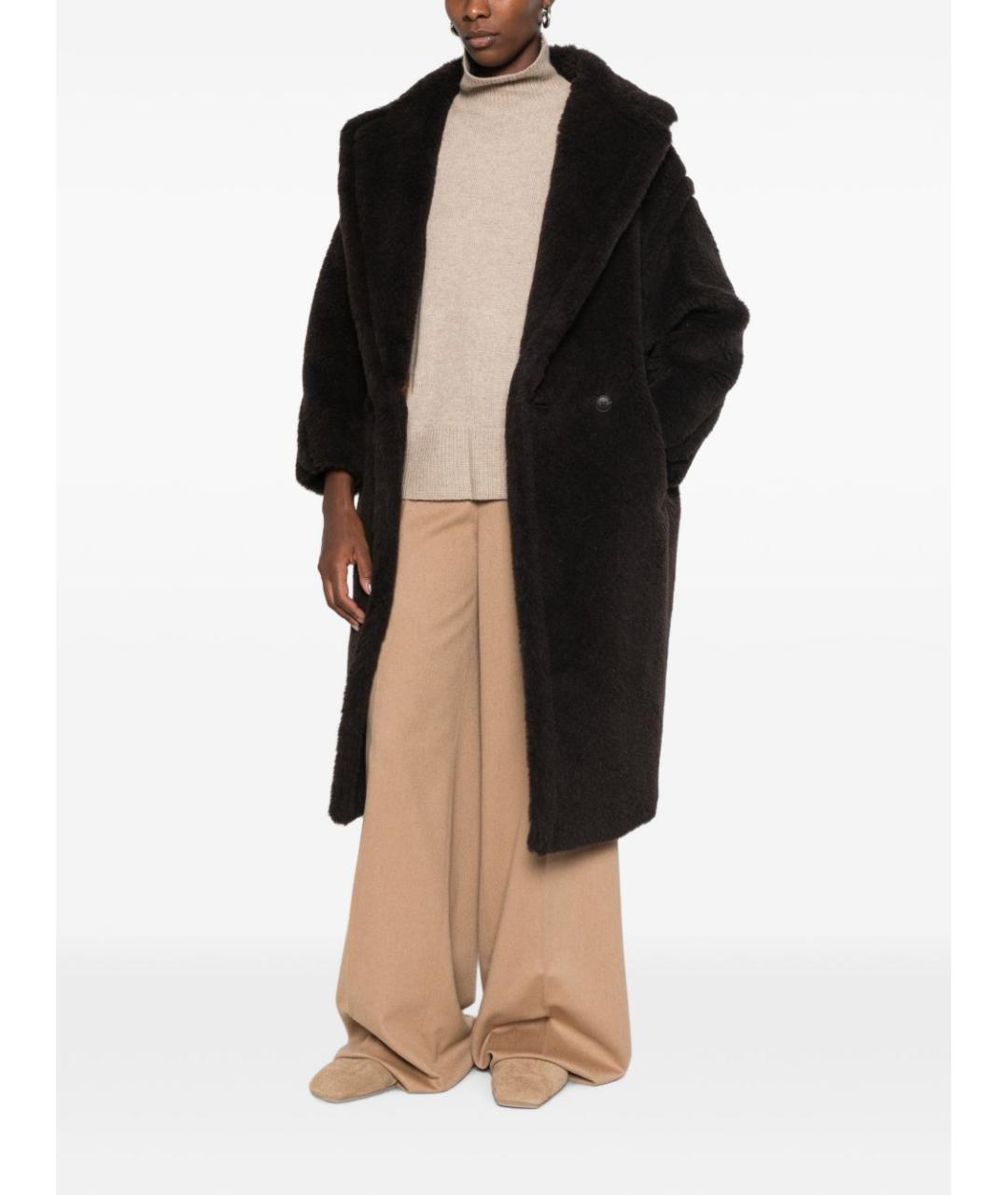 MAX MARA Коричневое шерстяное пальто, фото 3
