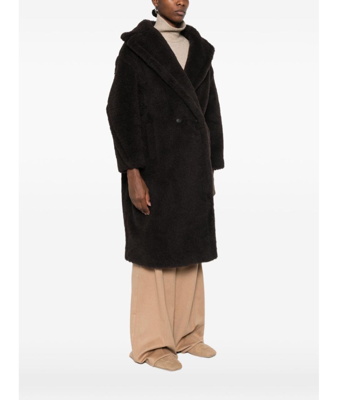 MAX MARA Коричневое шерстяное пальто, фото 4