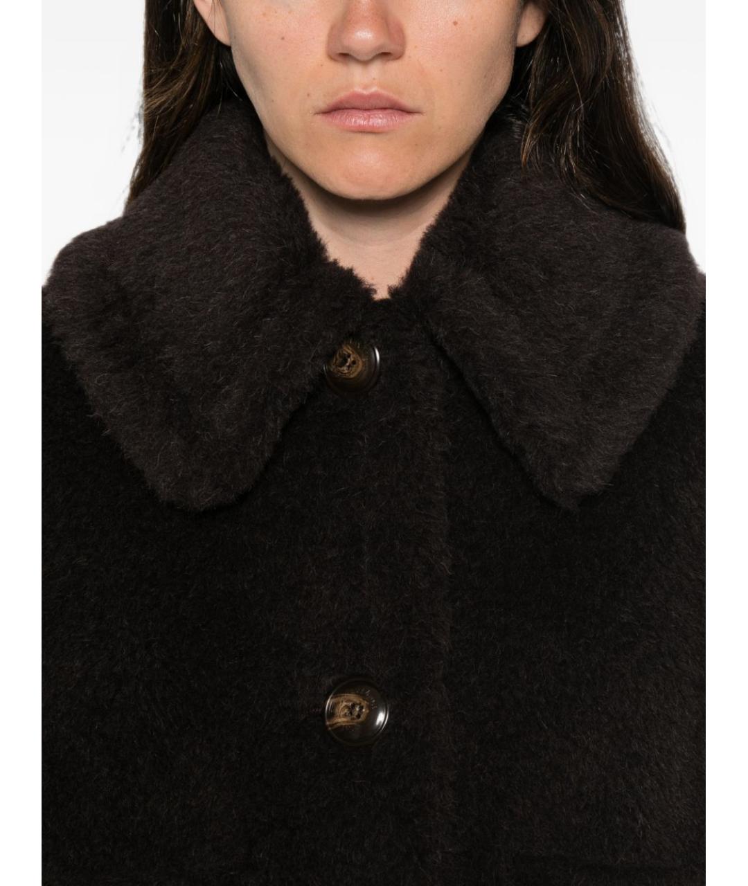 MAX MARA Коричневое шерстяное пальто, фото 4