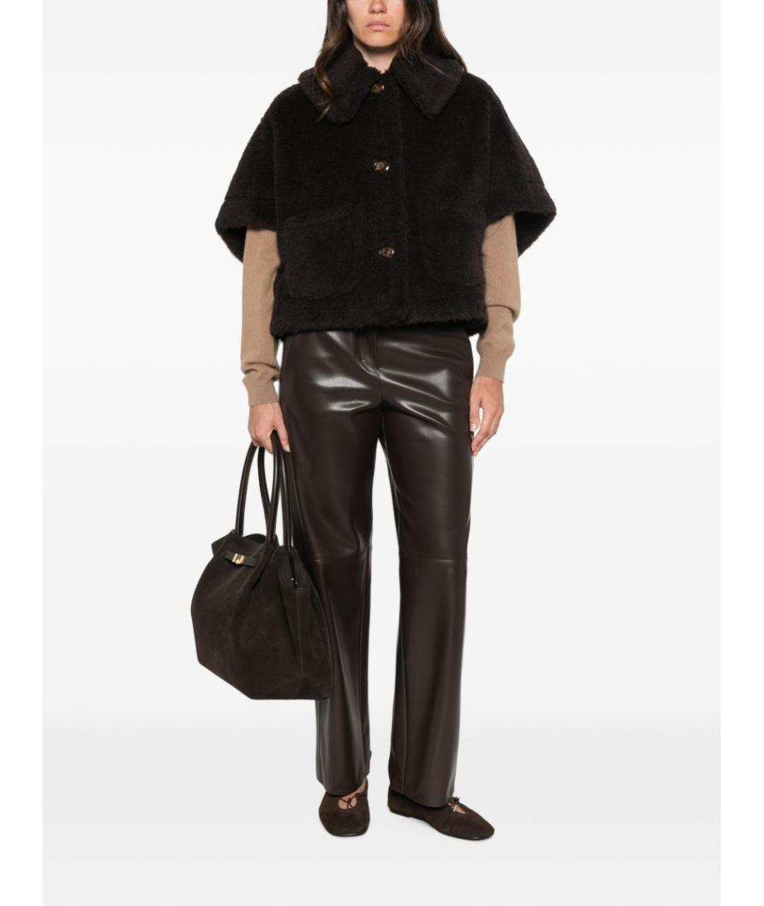 MAX MARA Коричневое шерстяное пальто, фото 3
