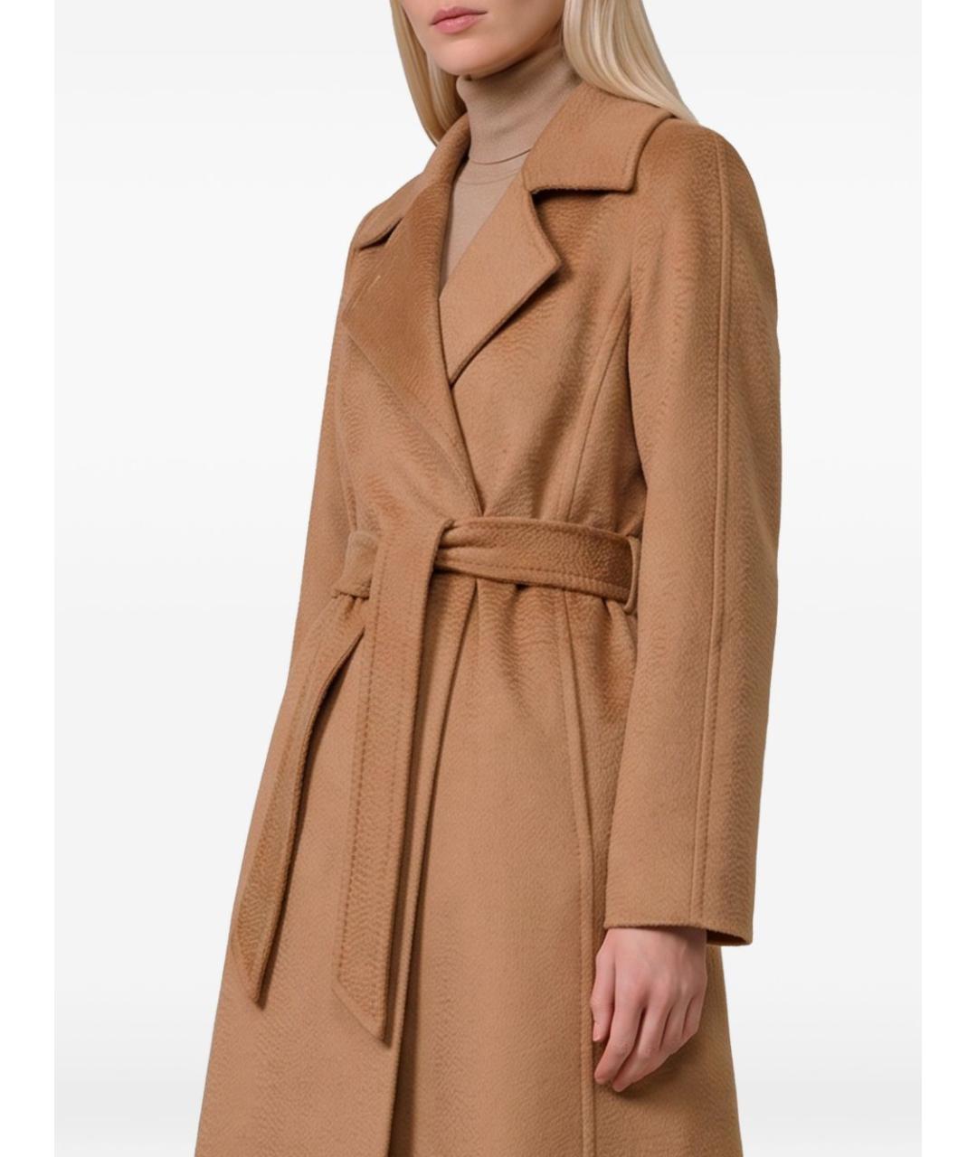 MAX MARA Бежевое шерстяное пальто, фото 3
