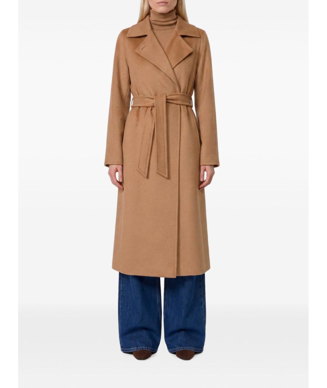 MAX MARA Бежевое шерстяное пальто, фото 2