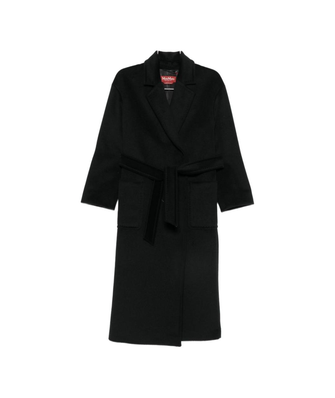 MAX MARA Черное шерстяное пальто, фото 1