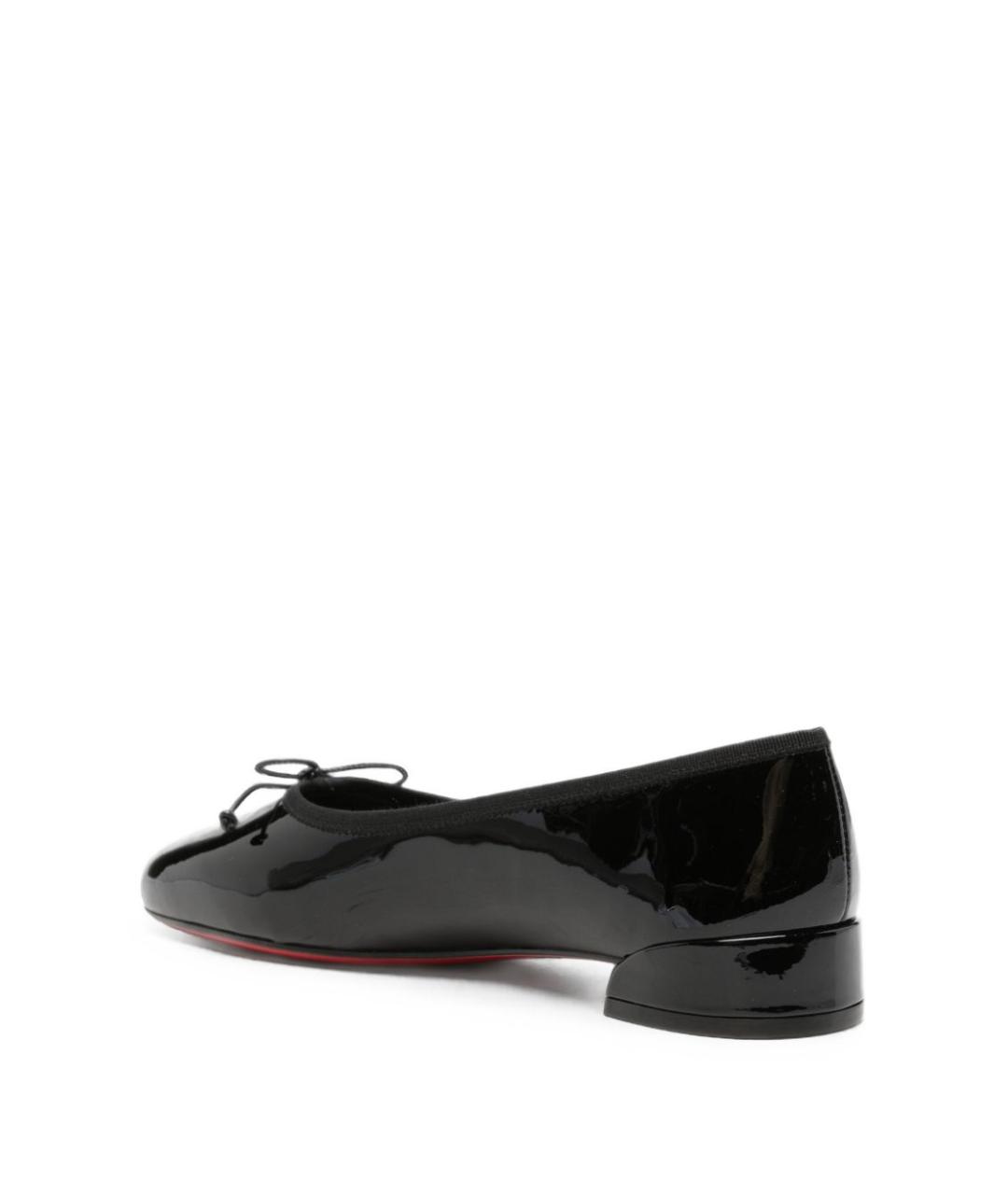CHRISTIAN LOUBOUTIN Черные балетки из лакированной кожи, фото 4