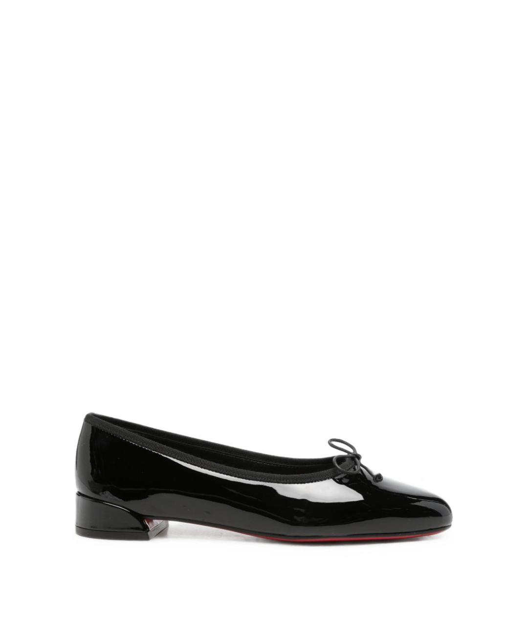 CHRISTIAN LOUBOUTIN Черные балетки из лакированной кожи, фото 1