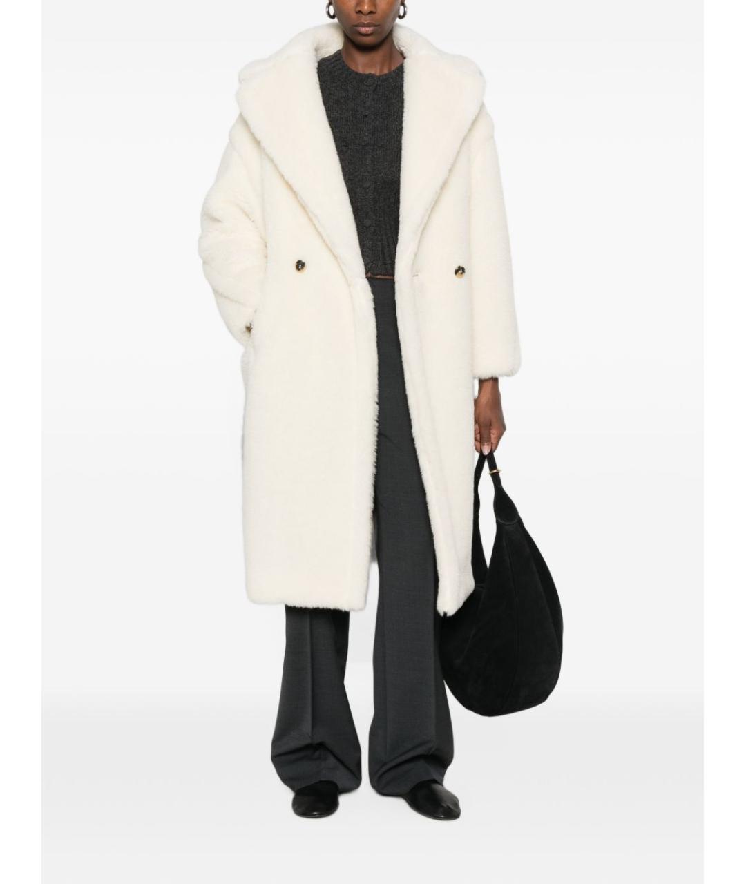 MAX MARA Бежевое шерстяное пальто, фото 4