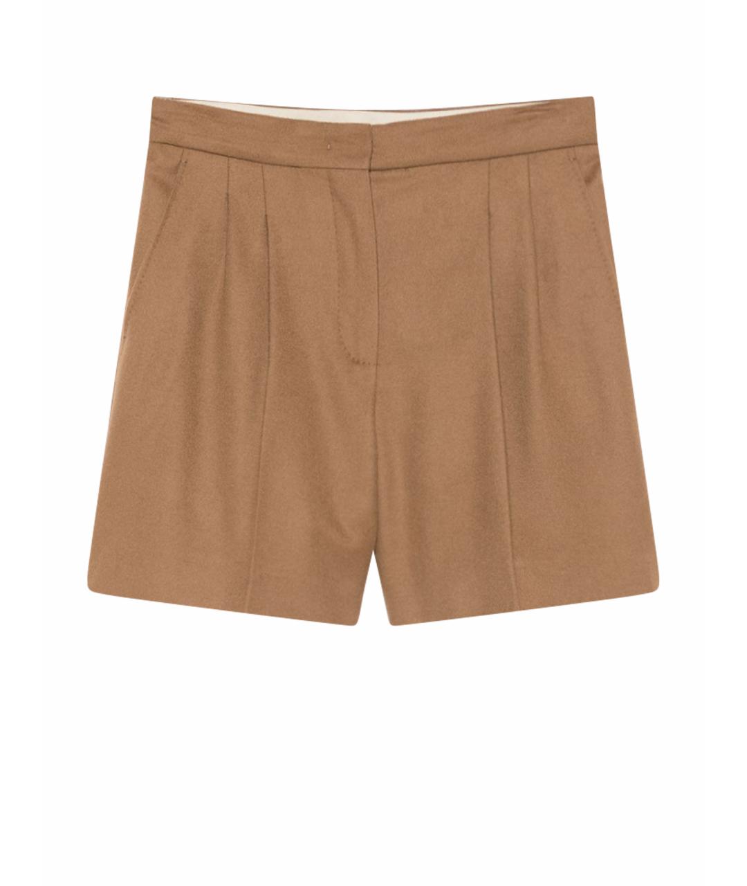 MAX MARA Коричневые шерстяные шорты, фото 1