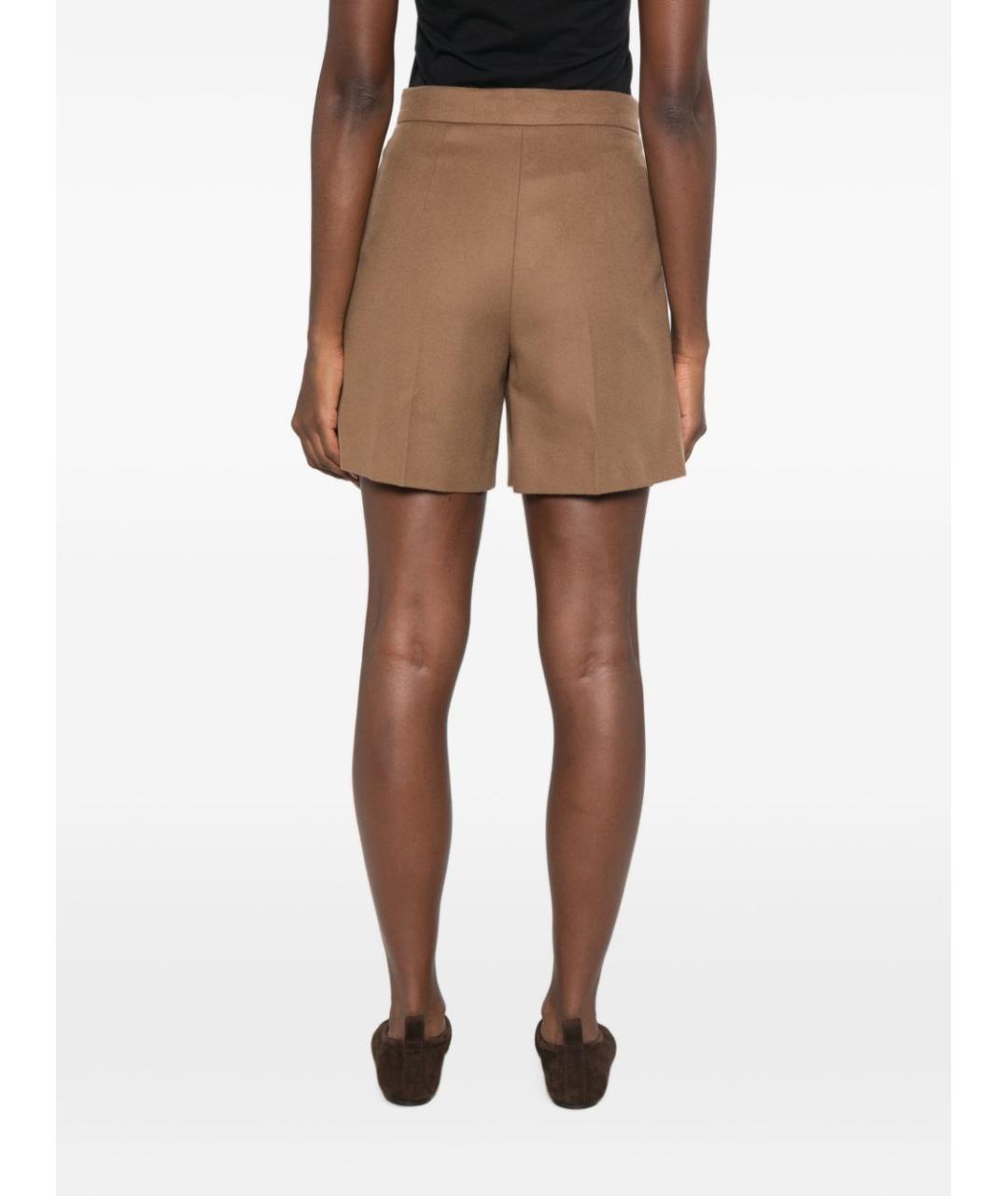 MAX MARA Коричневые шерстяные шорты, фото 5
