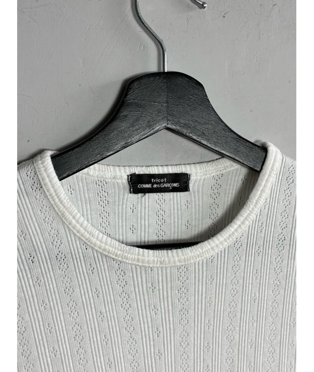 COMME DES GARÇONS Белая хлопковая футболка, фото 5