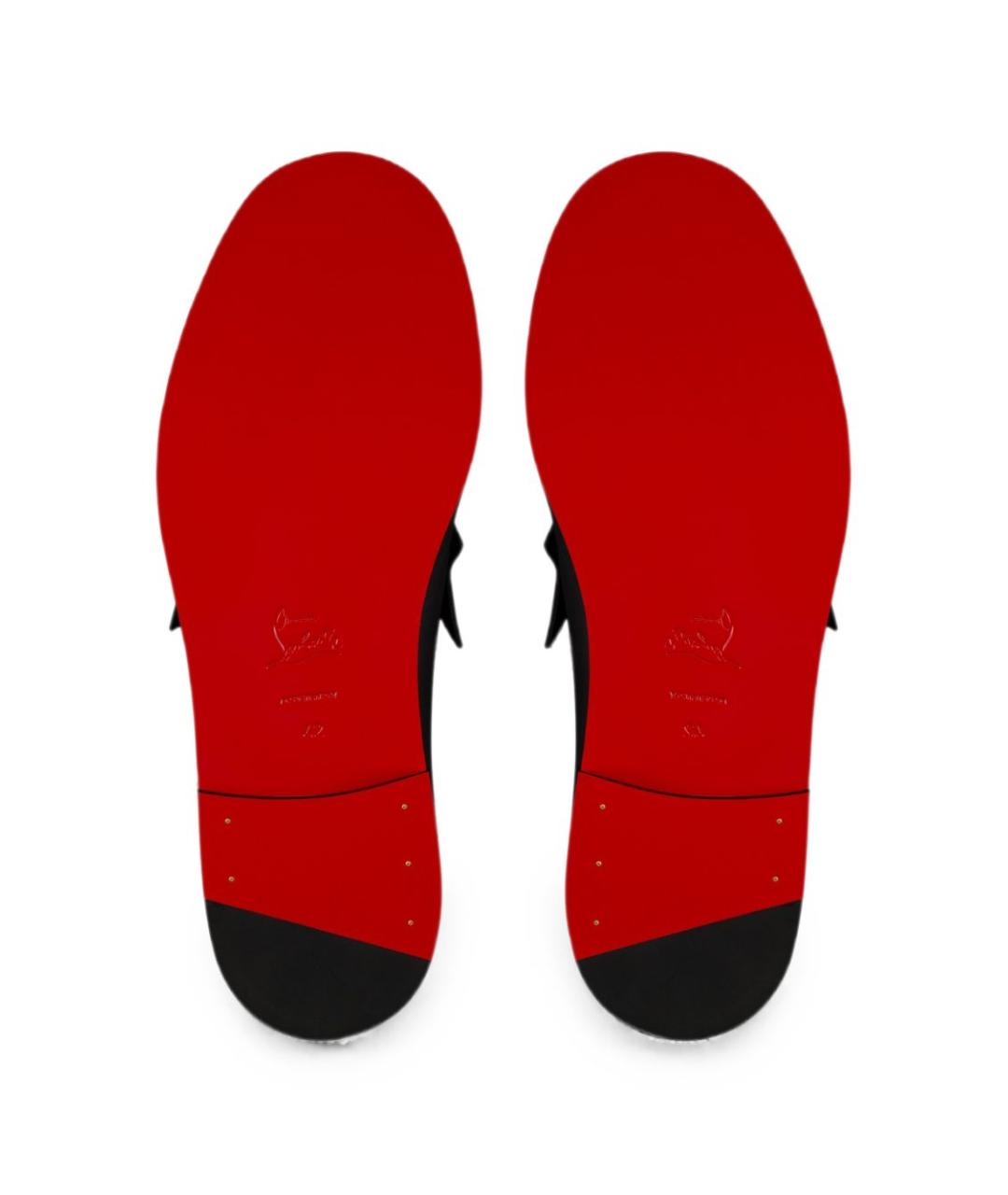 CHRISTIAN LOUBOUTIN Черные кожаные лоферы, фото 3