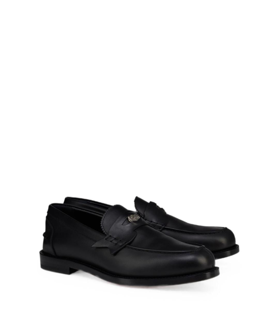 CHRISTIAN LOUBOUTIN Черные кожаные лоферы, фото 2