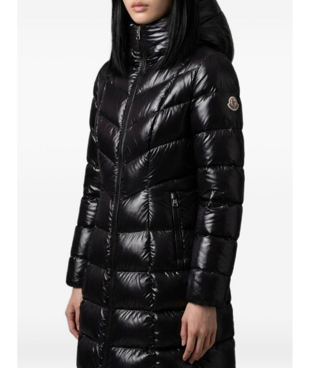 MONCLER Черный полиамидовый пуховик, фото 2