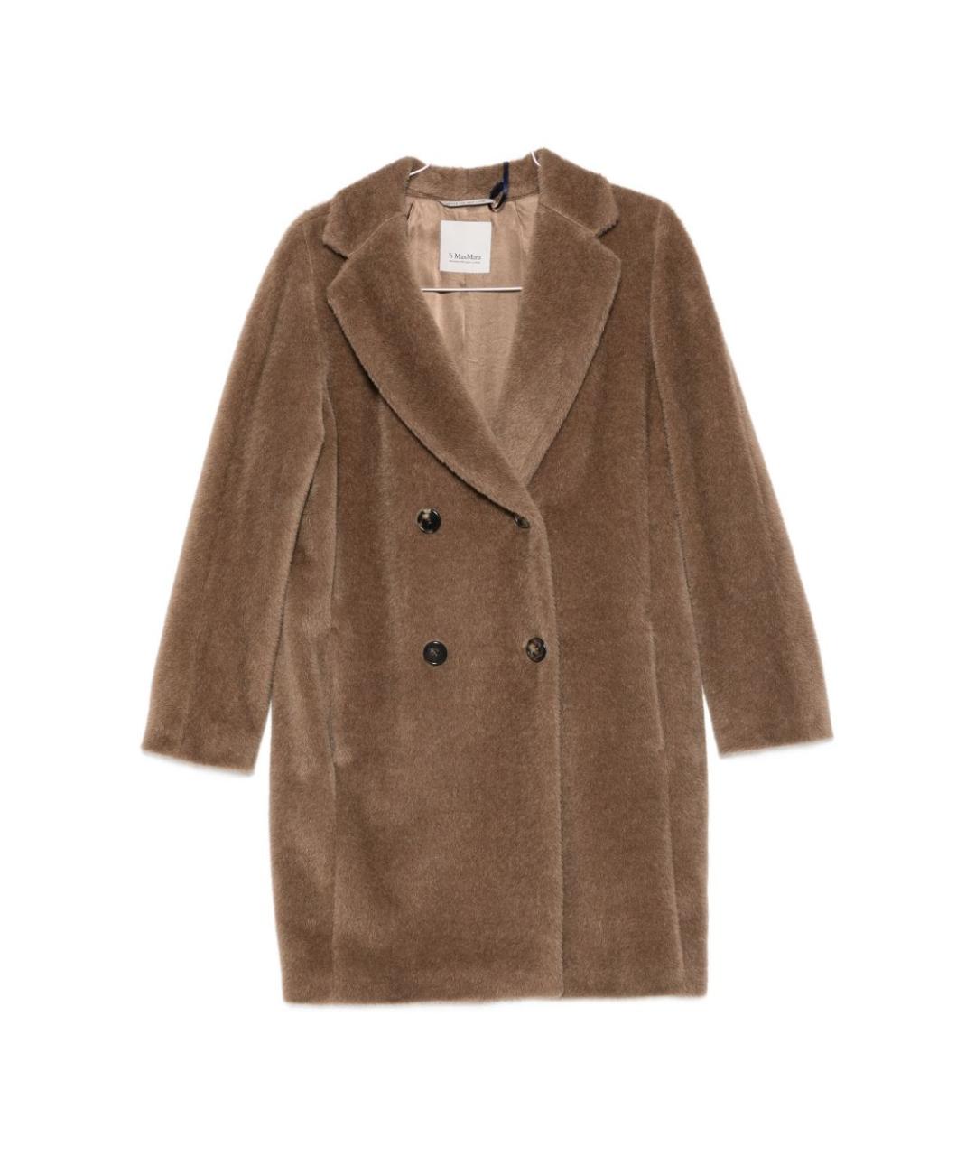 'S MAX MARA Коричневое шерстяное пальто, фото 1