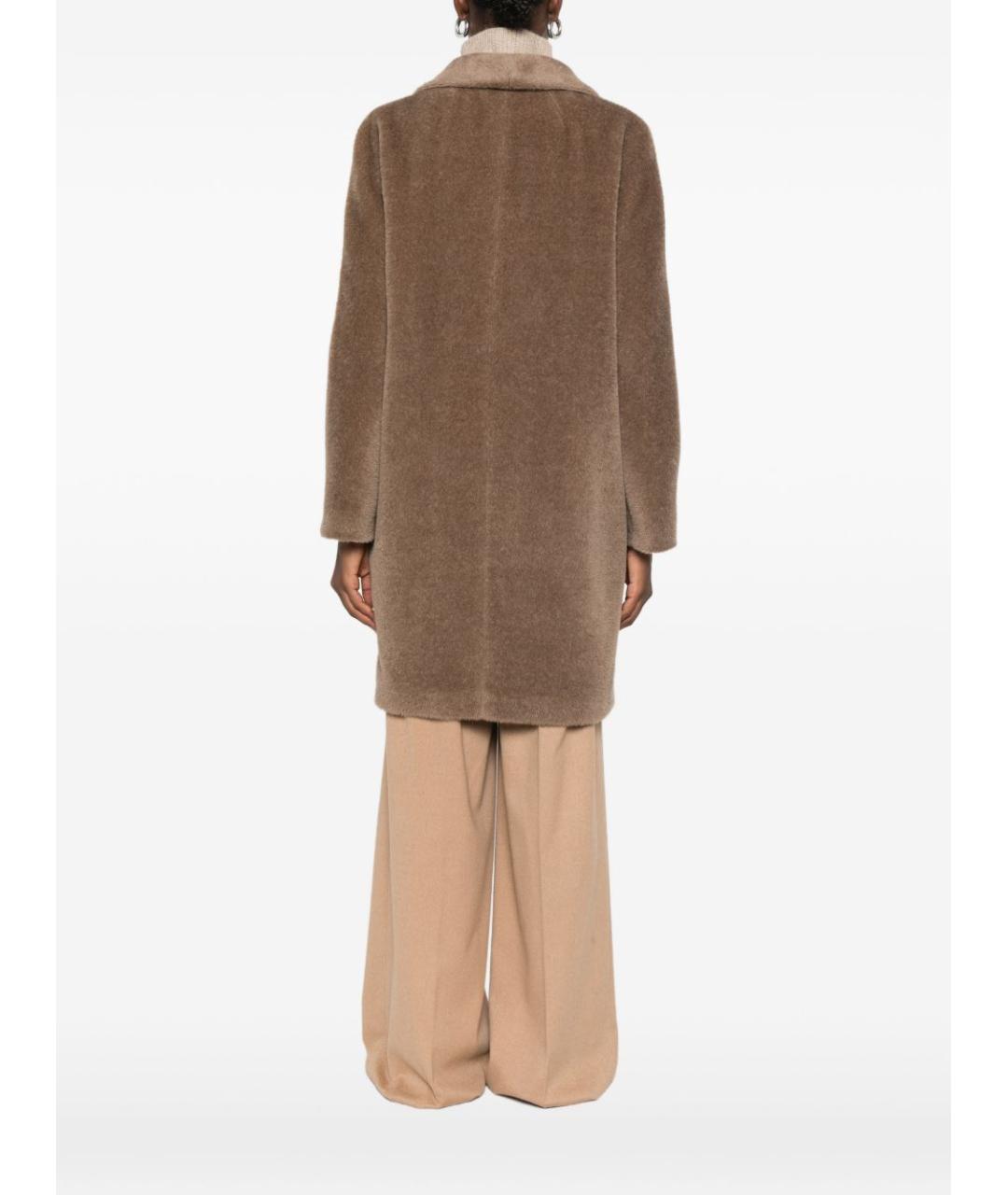'S MAX MARA Коричневое шерстяное пальто, фото 2