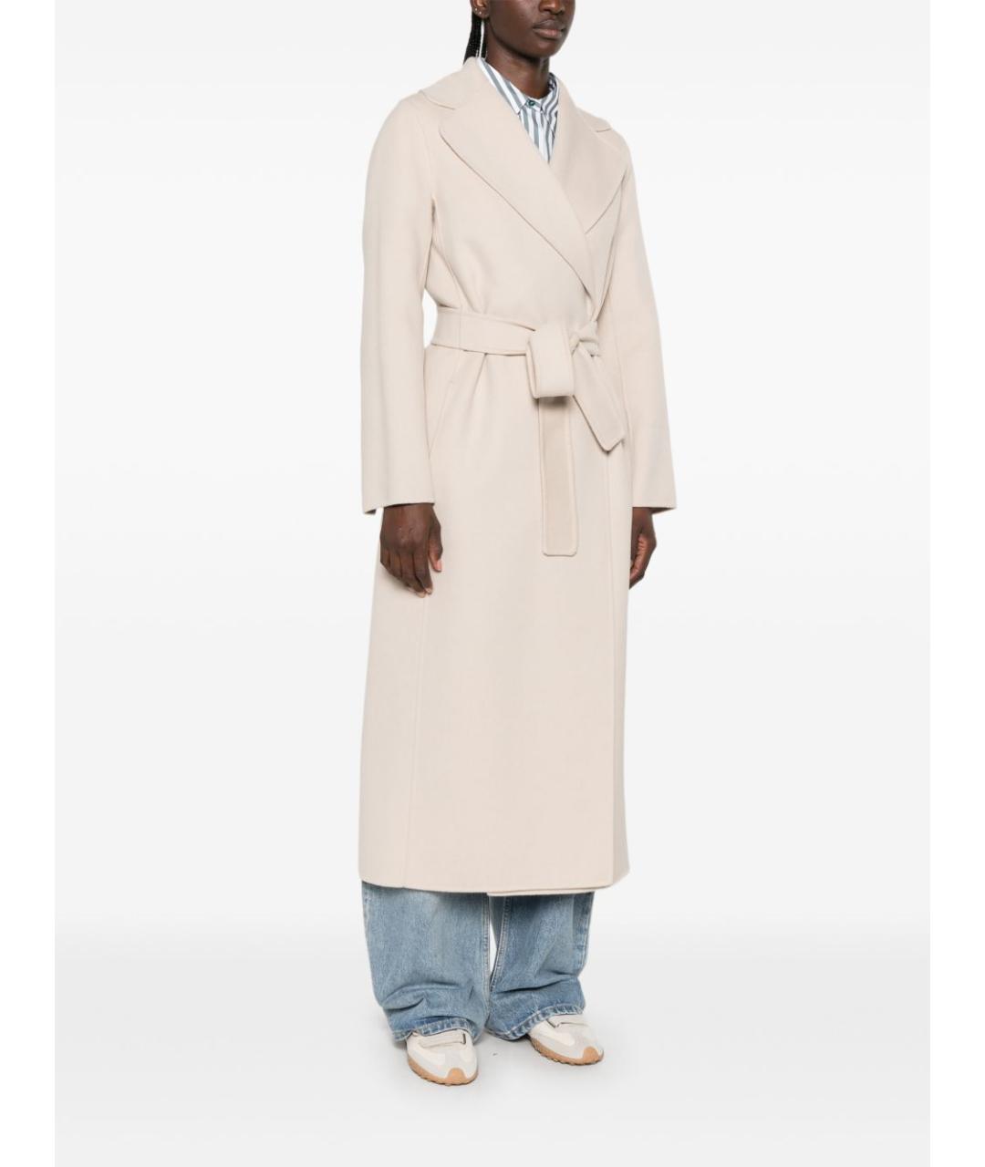 'S MAX MARA Бежевое шерстяное пальто, фото 4