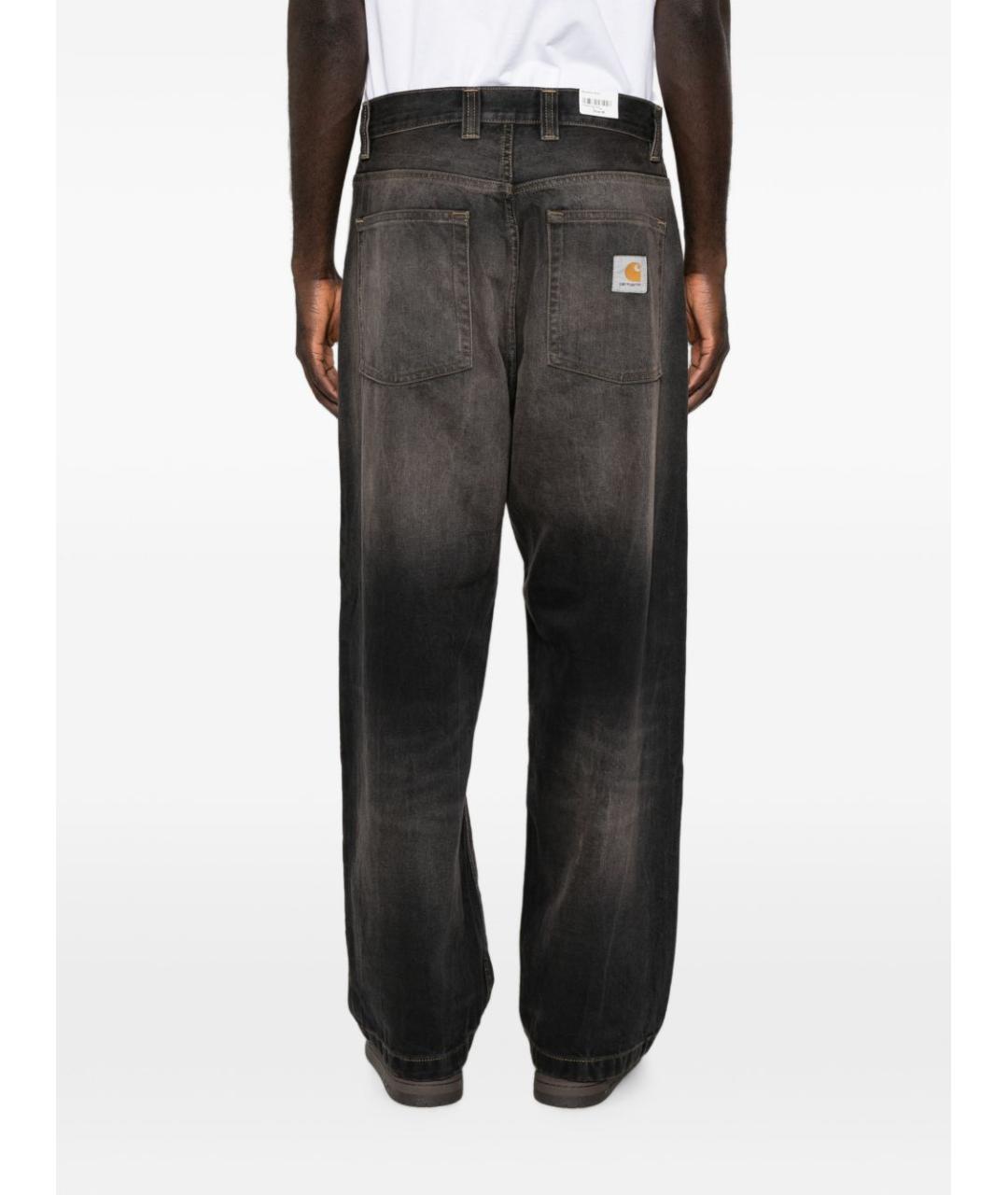 CARHARTT WIP Черные хлопковые прямые джинсы, фото 2