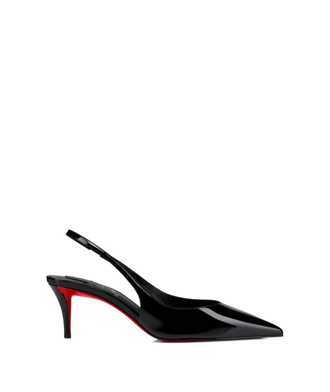 CHRISTIAN LOUBOUTIN Черные кожаные туфли, фото 1