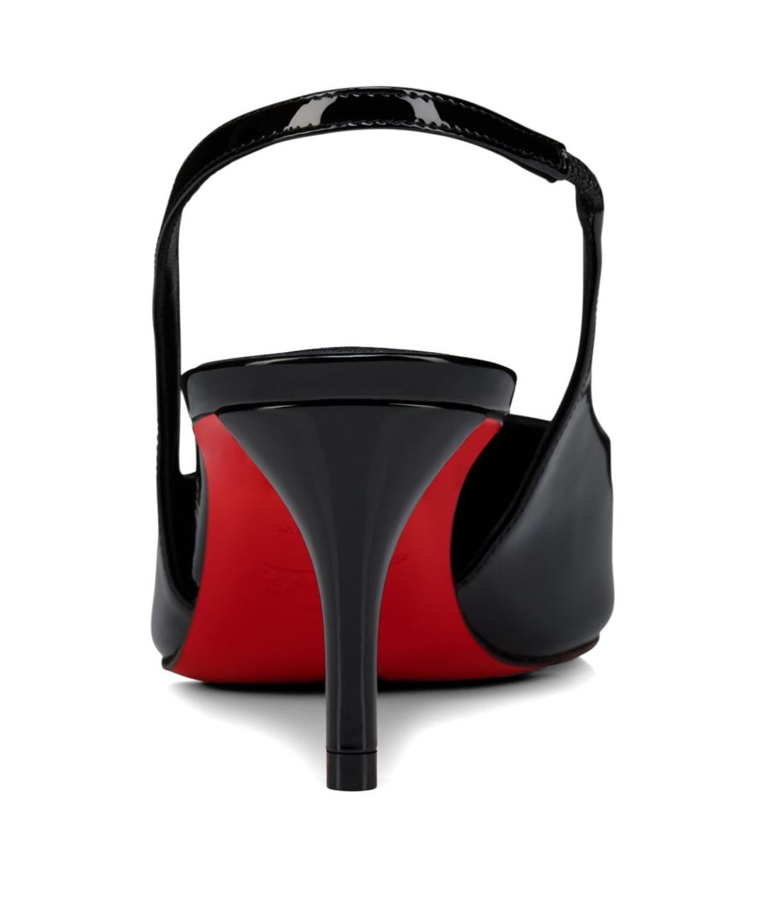 CHRISTIAN LOUBOUTIN Черные кожаные туфли, фото 3