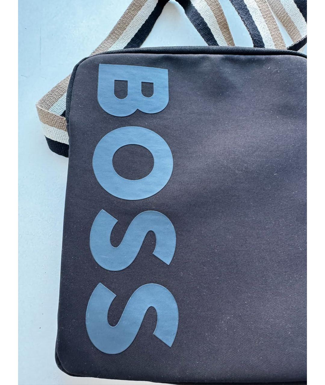 HUGO BOSS Черная тканевая барсетка, фото 6