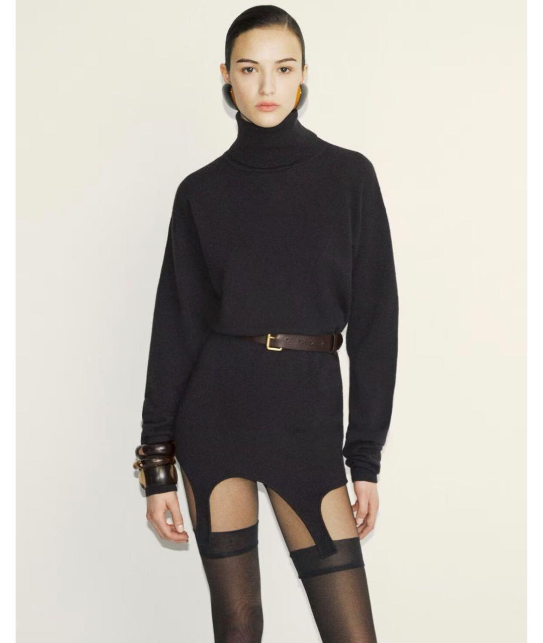 SAINT LAURENT Черный кашемировый джемпер / свитер, фото 2