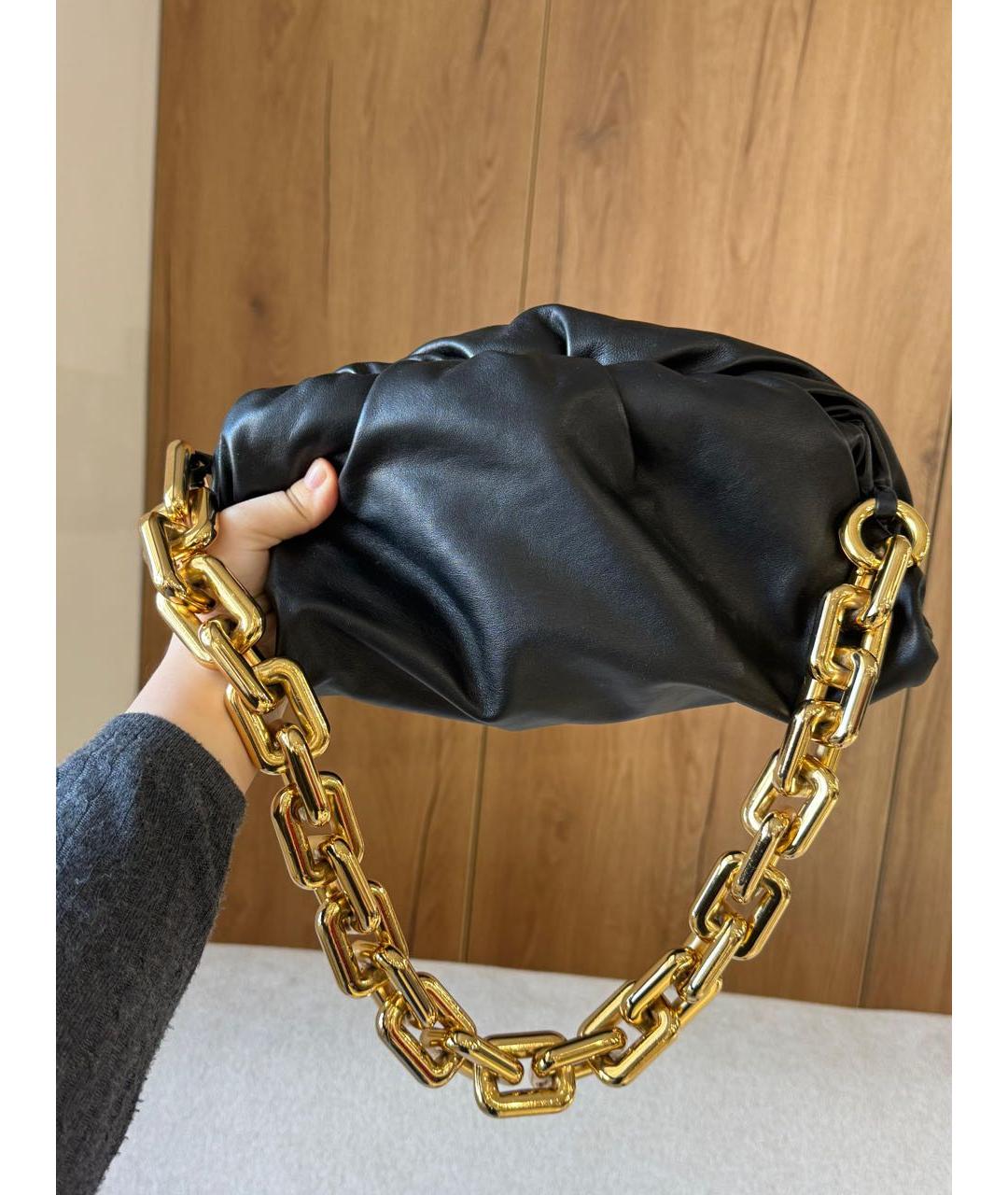 BOTTEGA VENETA Черная кожаная сумка с короткими ручками, фото 2