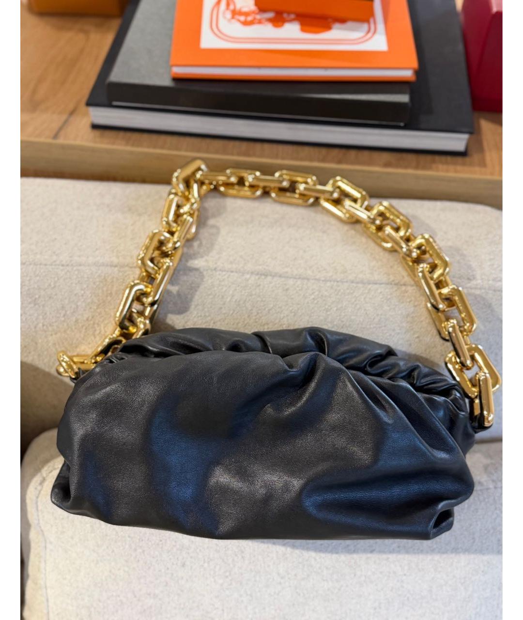 BOTTEGA VENETA Черная кожаная сумка с короткими ручками, фото 3