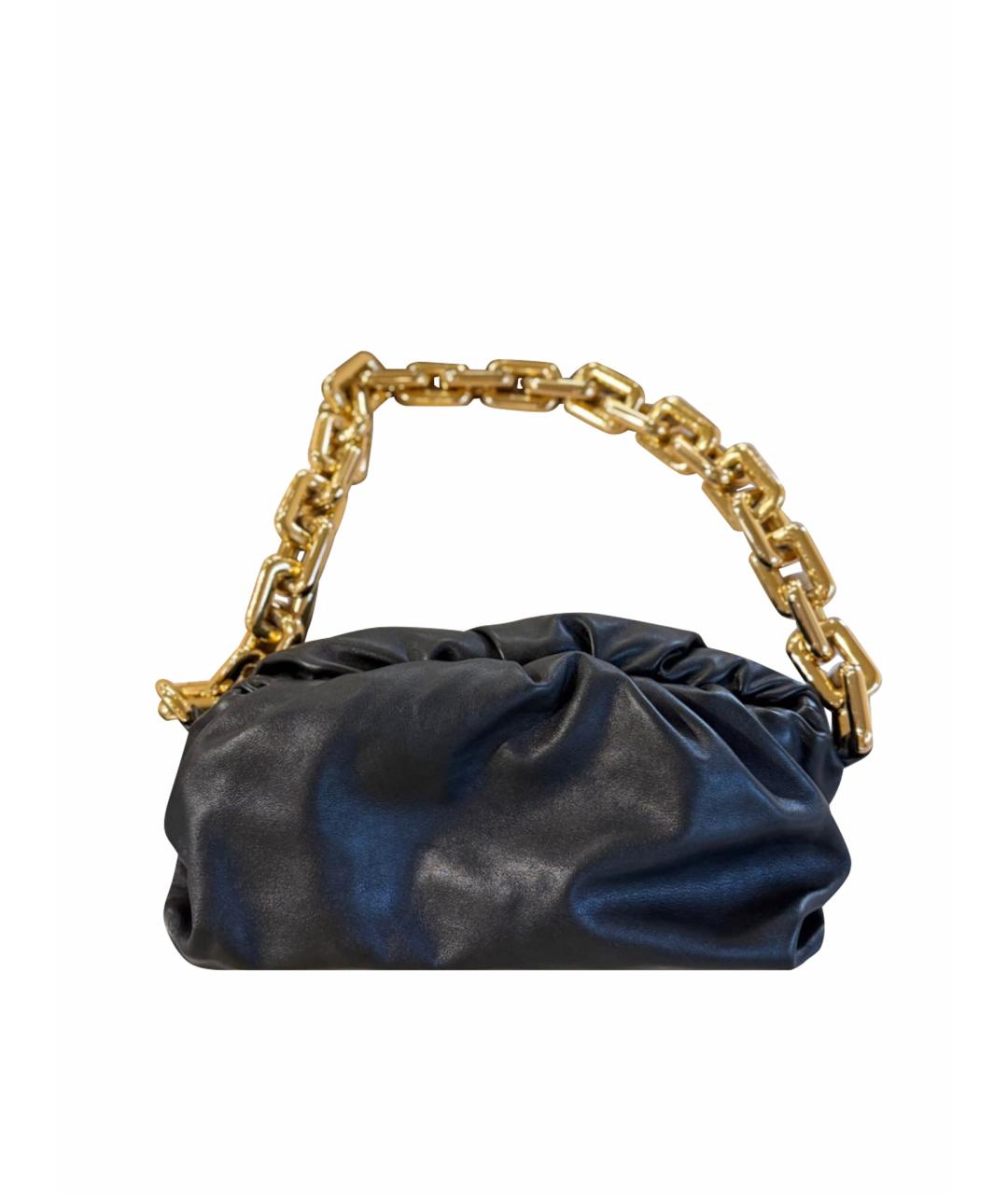 BOTTEGA VENETA Черная кожаная сумка с короткими ручками, фото 1