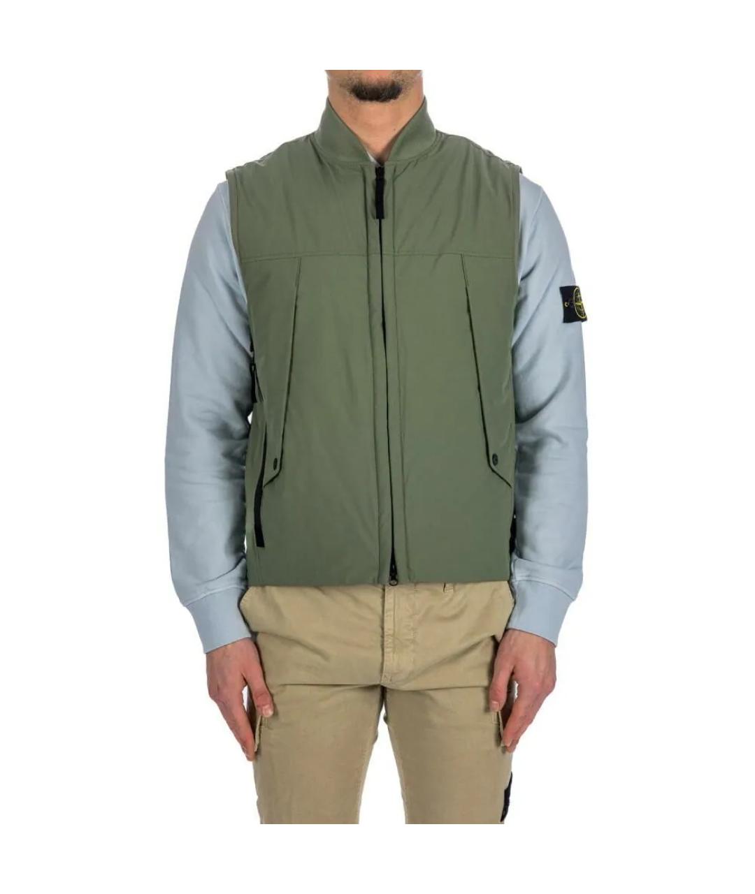 STONE ISLAND Зеленый жилет, фото 2