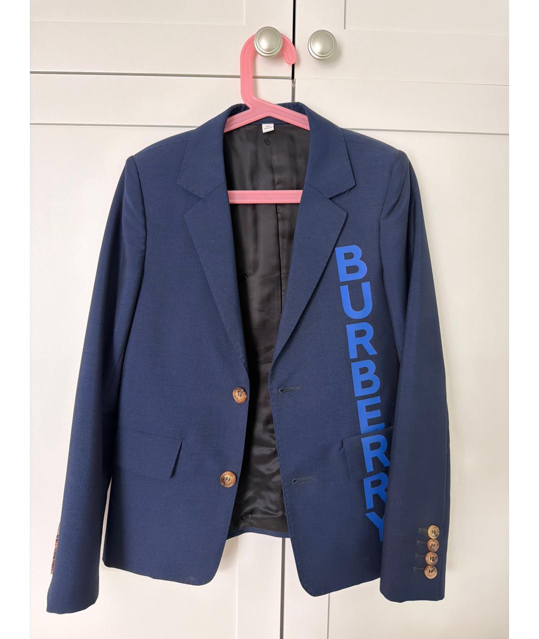 BURBERRY Синий хлопковый жакет / жилет, фото 7
