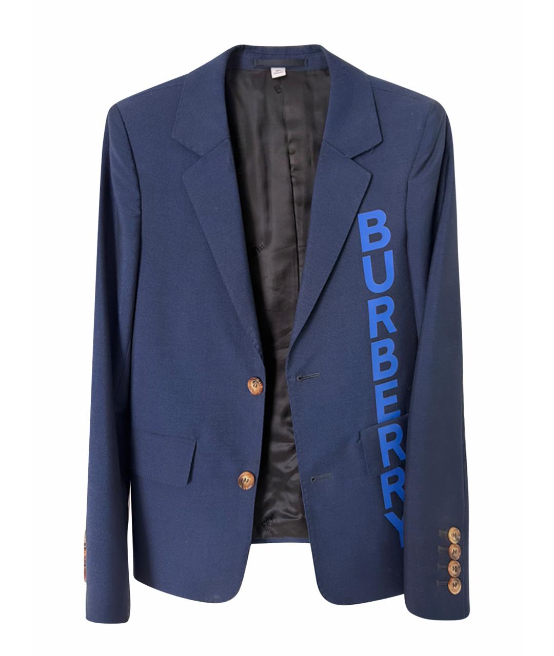 BURBERRY Синий хлопковый жакет / жилет, фото 1