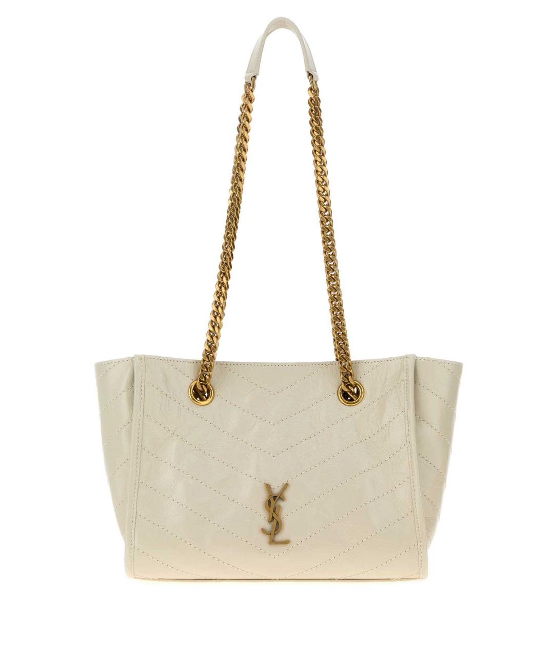 SAINT LAURENT Бежевая сумка тоут, фото 1