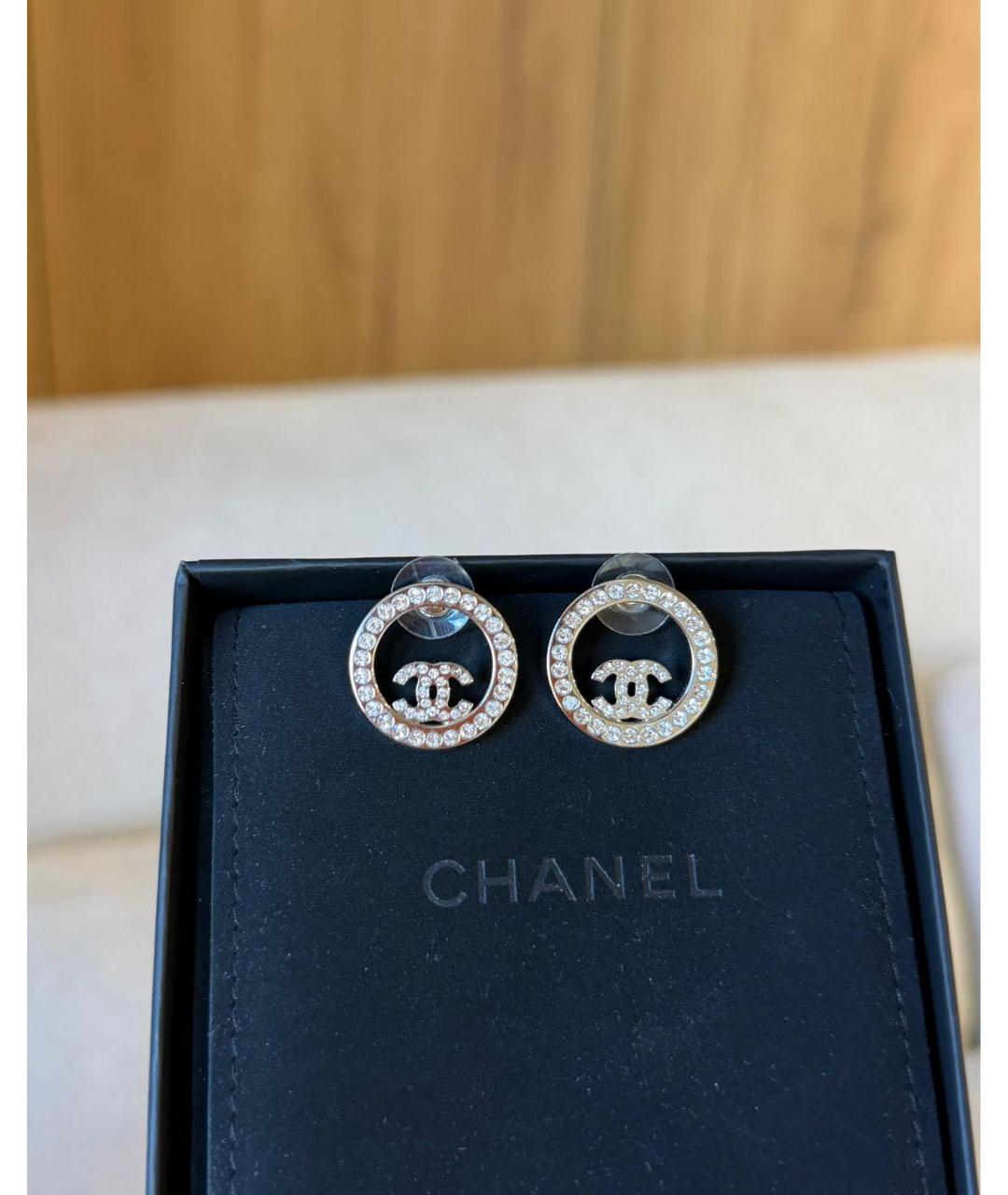 CHANEL Серебряные металлические серьги, фото 3