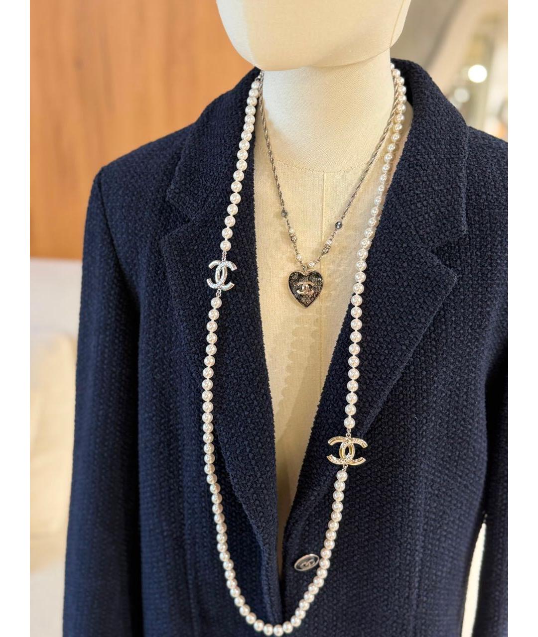 CHANEL Белое жемчужное колье, фото 2