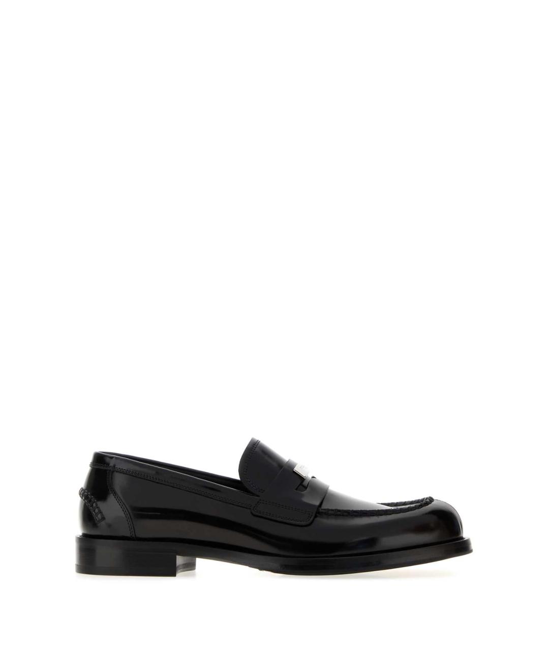 DOLCE&GABBANA Черные кожаные лоферы, фото 1