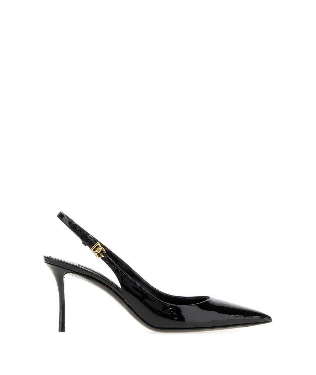 DOLCE&GABBANA Черные кожаные туфли, фото 1
