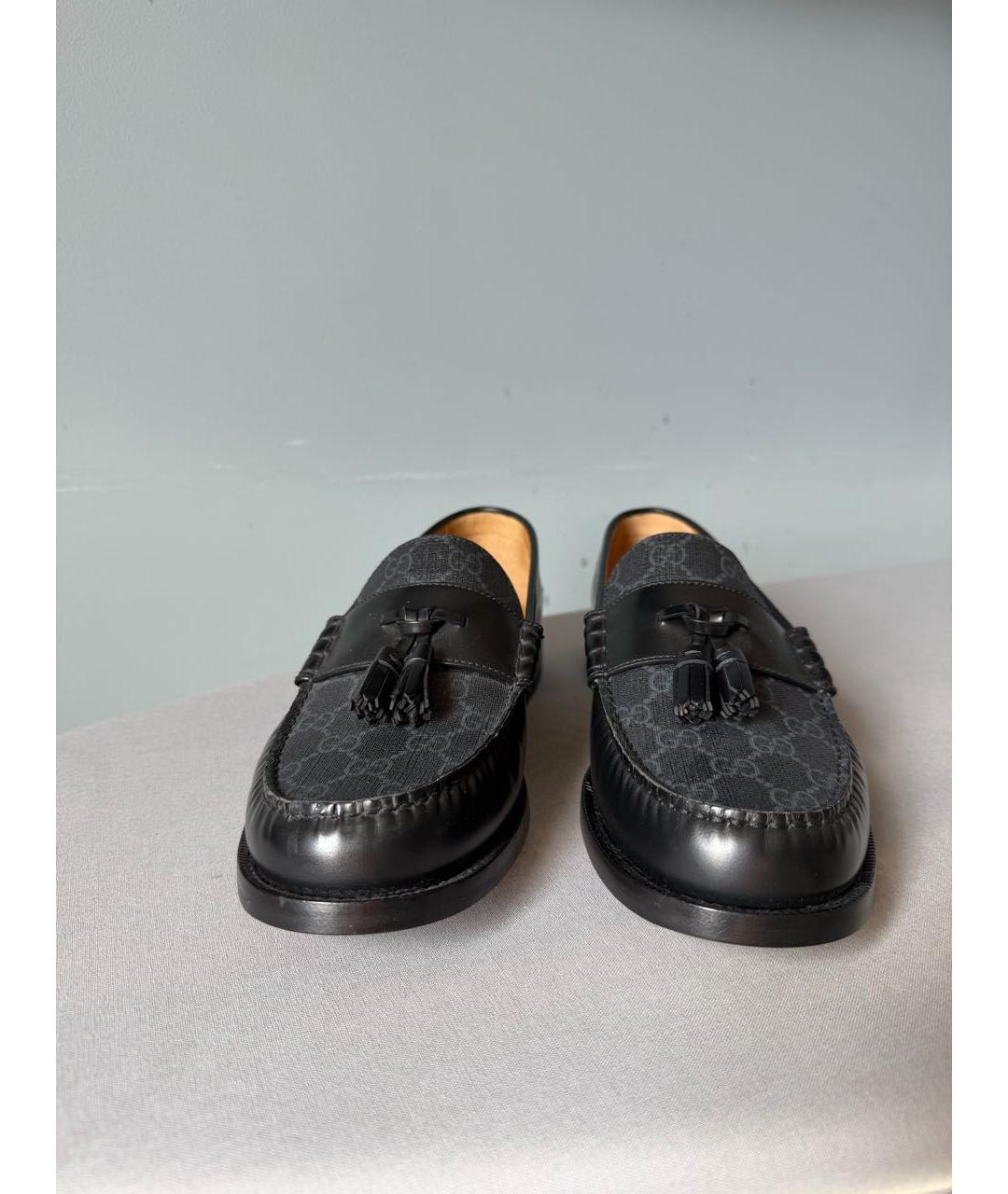 GUCCI Черные кожаные лоферы, фото 2