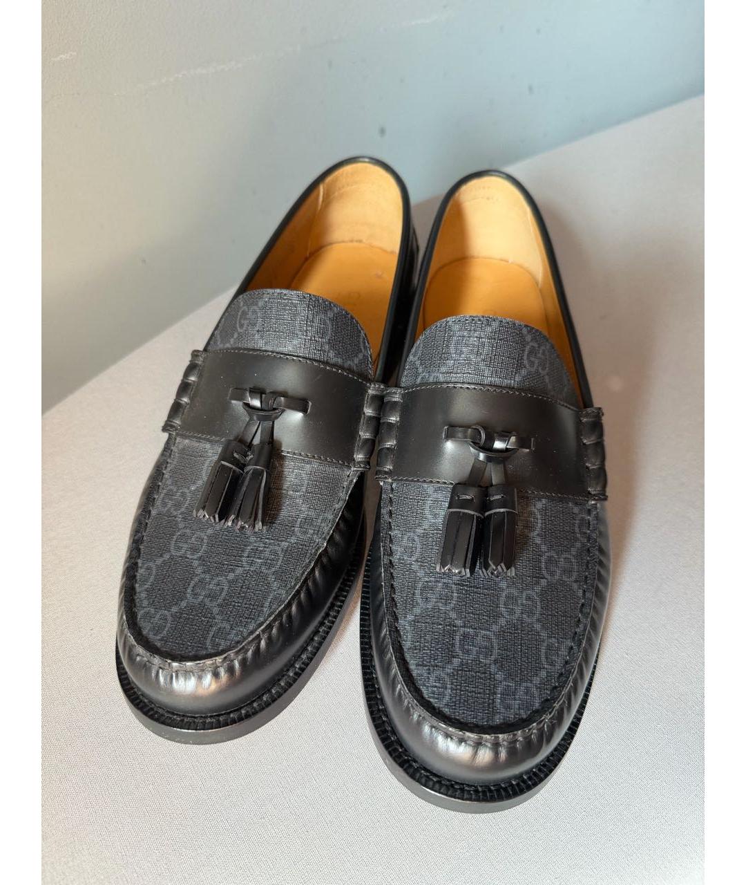 GUCCI Черные кожаные лоферы, фото 3
