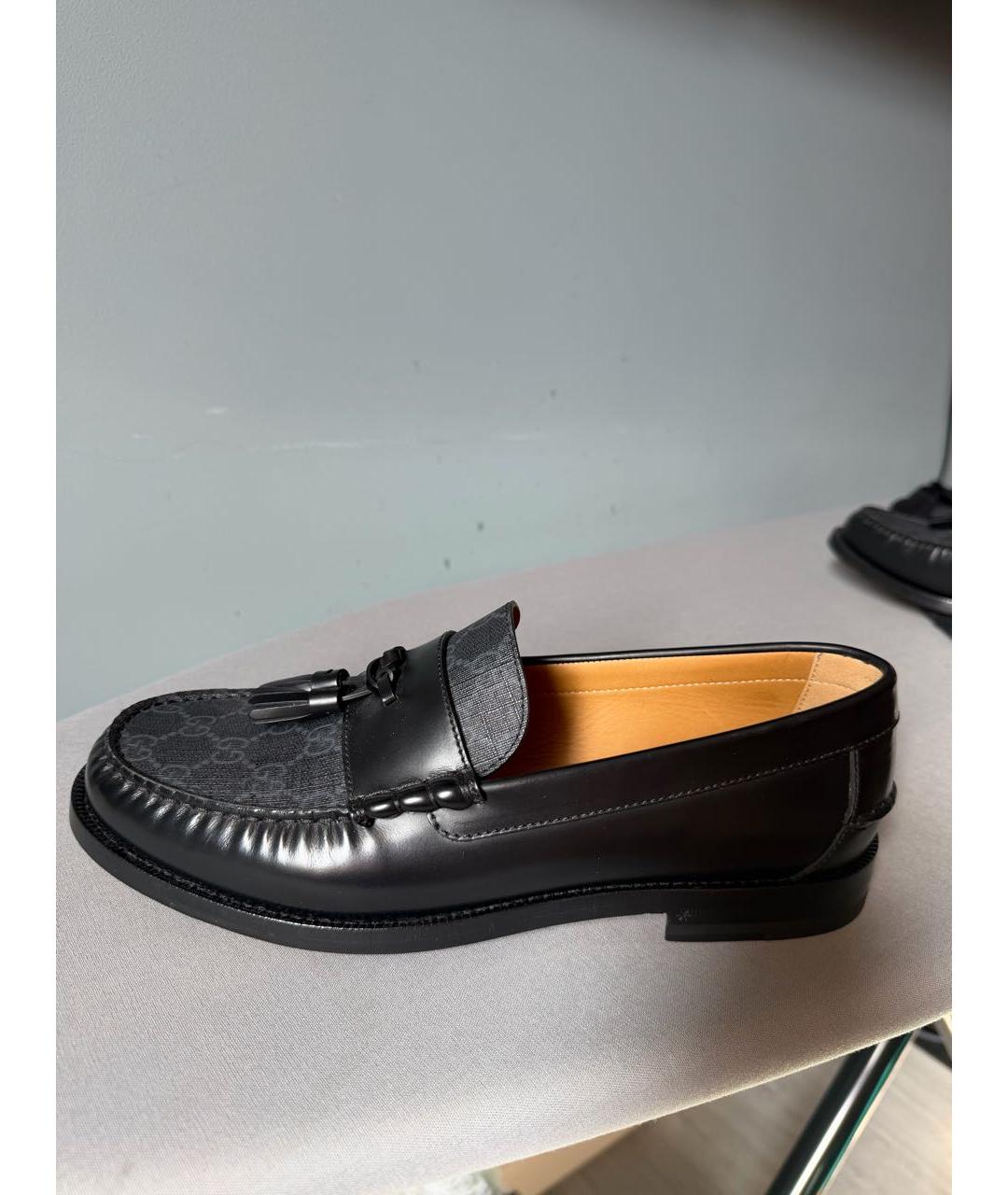 GUCCI Черные кожаные лоферы, фото 5