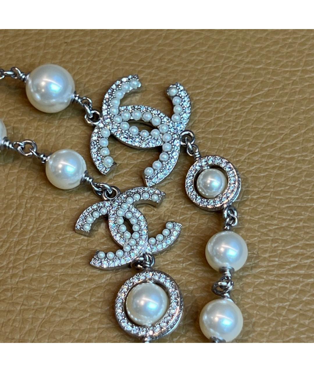 CHANEL Серебряное металлическое колье, фото 2