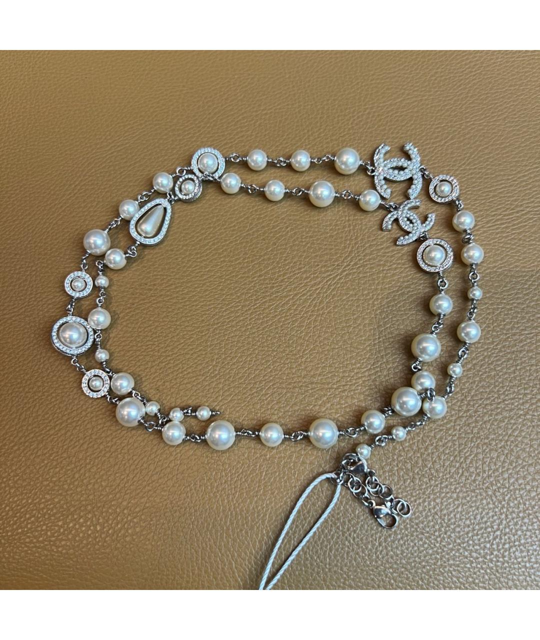 CHANEL Серебряное металлическое колье, фото 3