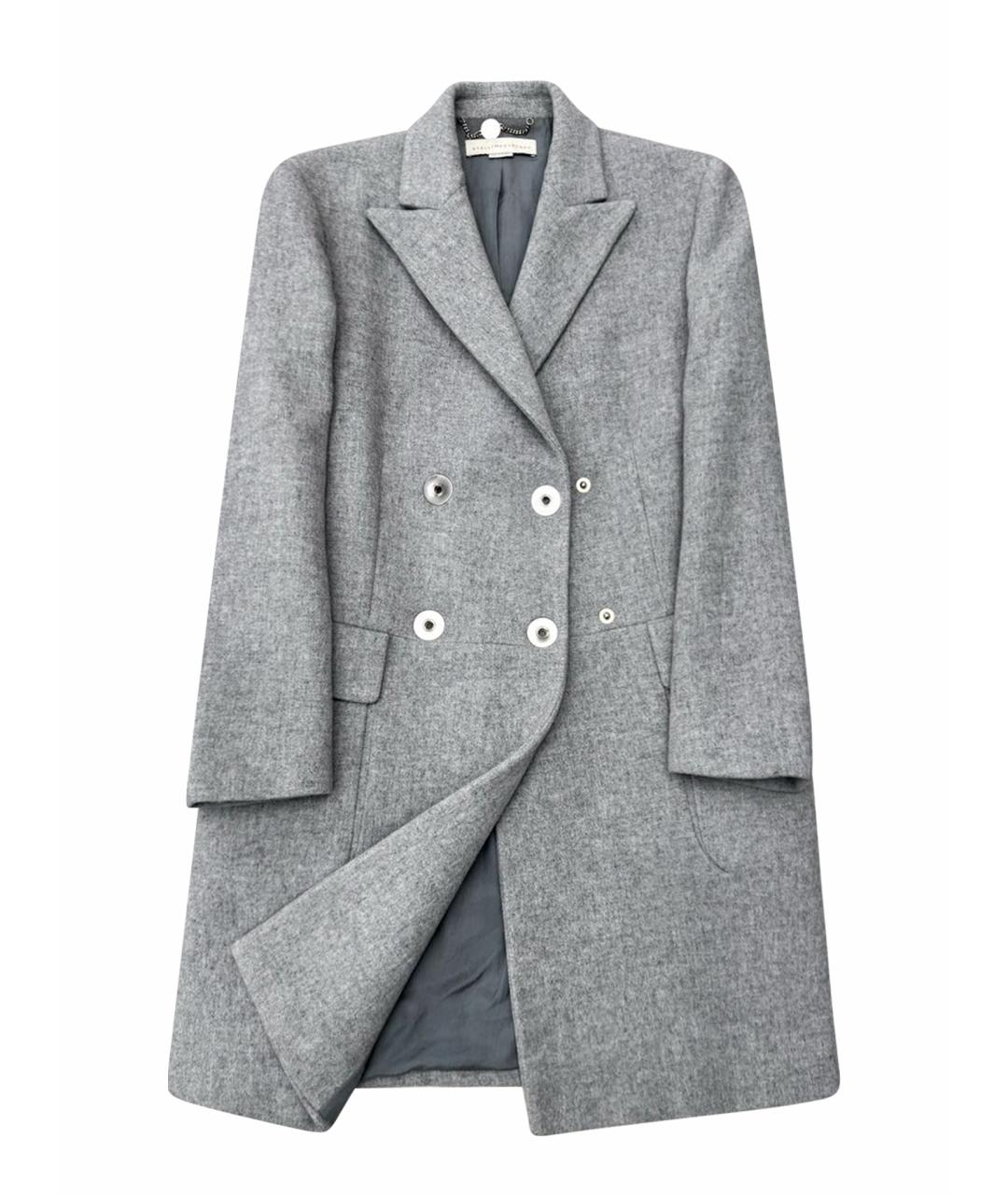 STELLA MCCARTNEY Серое шерстяное пальто, фото 1