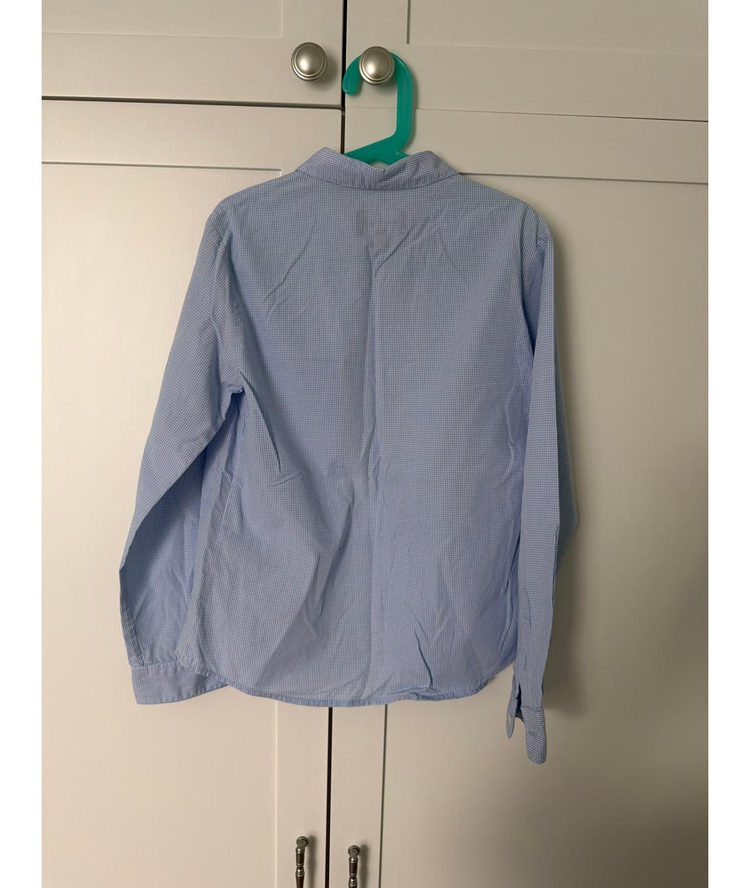 ARMANI JUNIOR Голубая хлопковая детская рубашка, фото 2