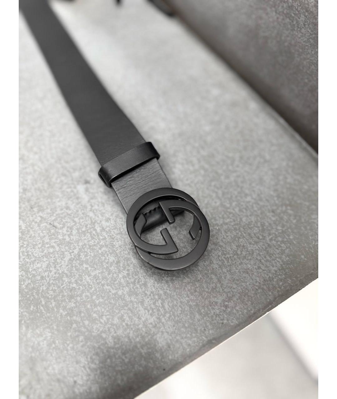 GUCCI Хаки кожаный ремень, фото 2
