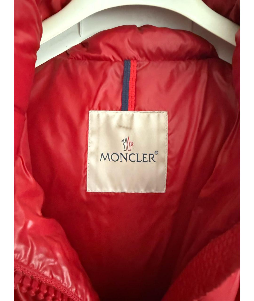 MONCLER Красный пуховик, фото 4