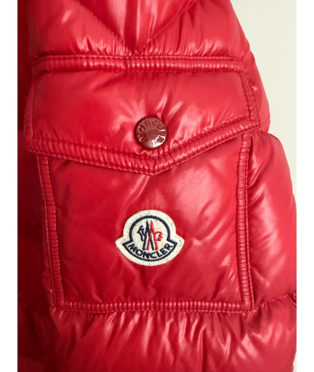 MONCLER Красный пуховик, фото 3
