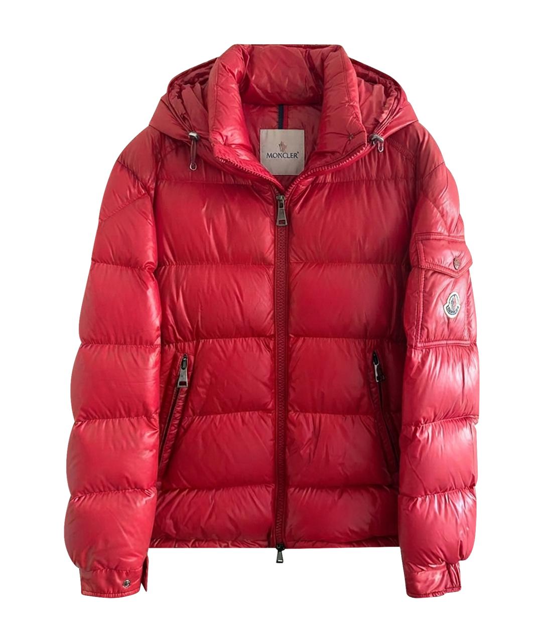 MONCLER Красный пуховик, фото 1