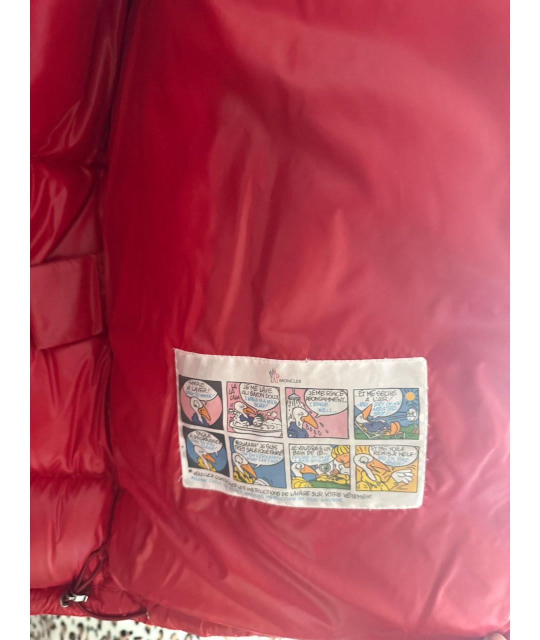 MONCLER Красный пуховик, фото 7