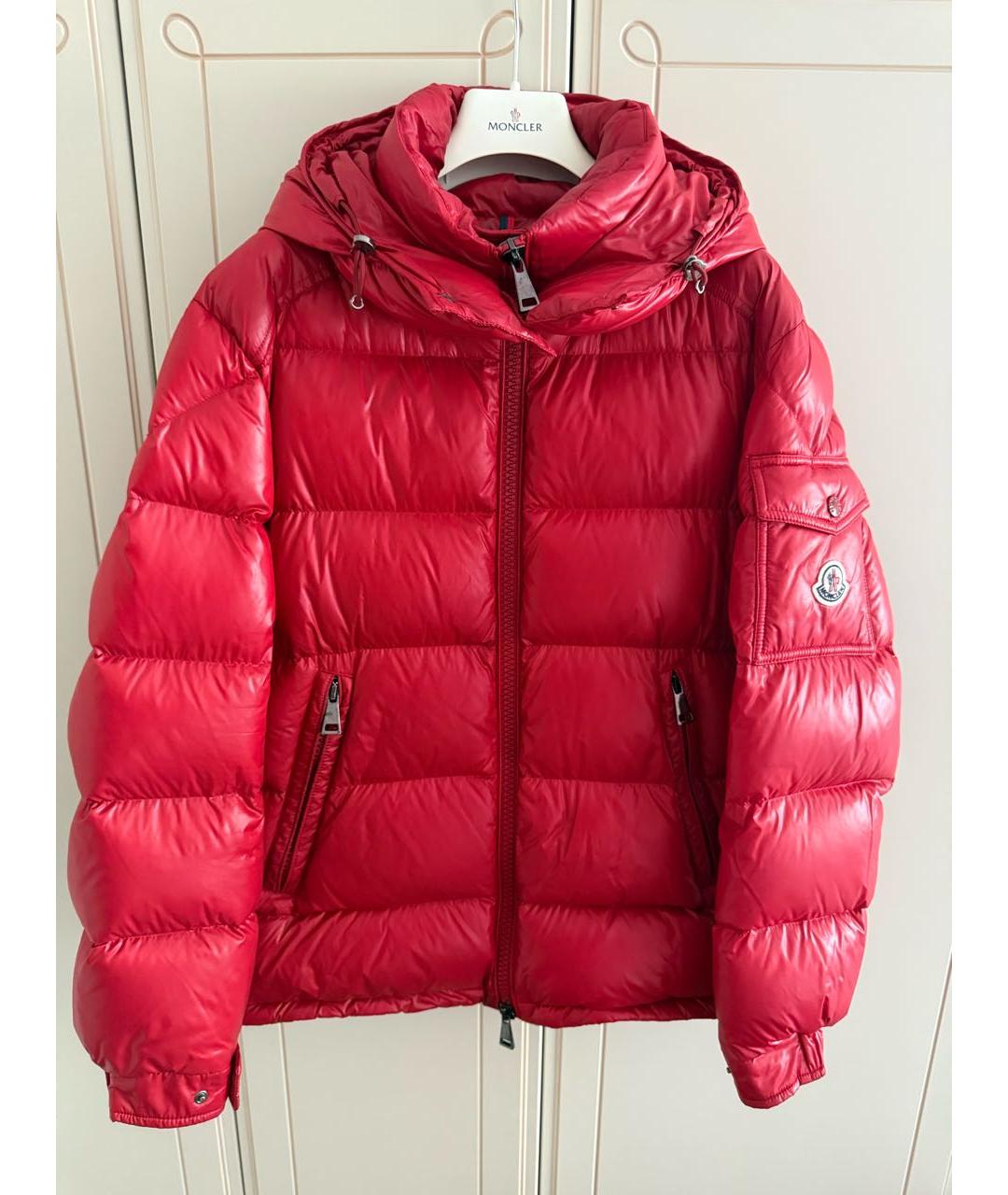 MONCLER Красный пуховик, фото 9