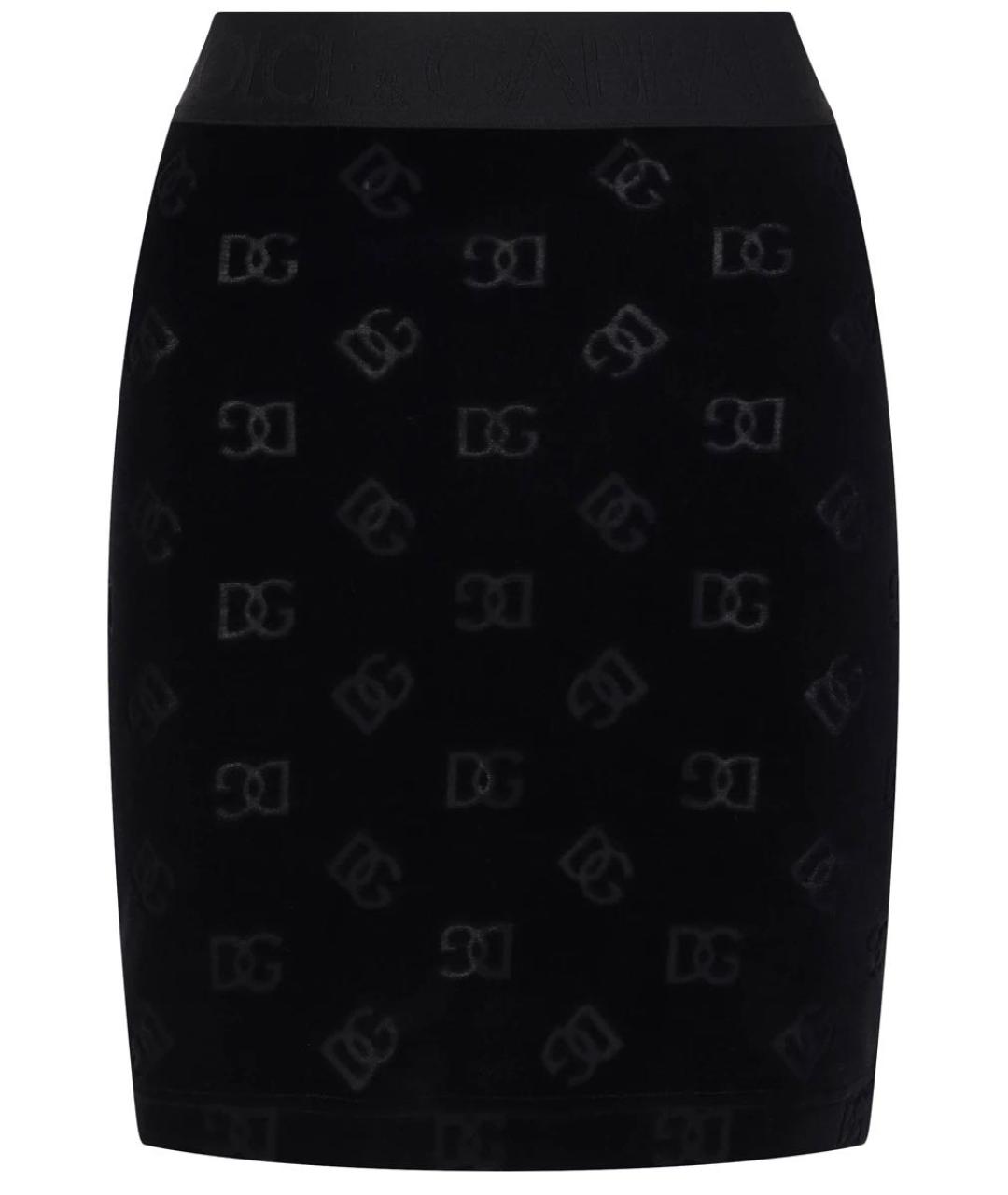 DOLCE&GABBANA Черная хлопковая юбка мини, фото 1