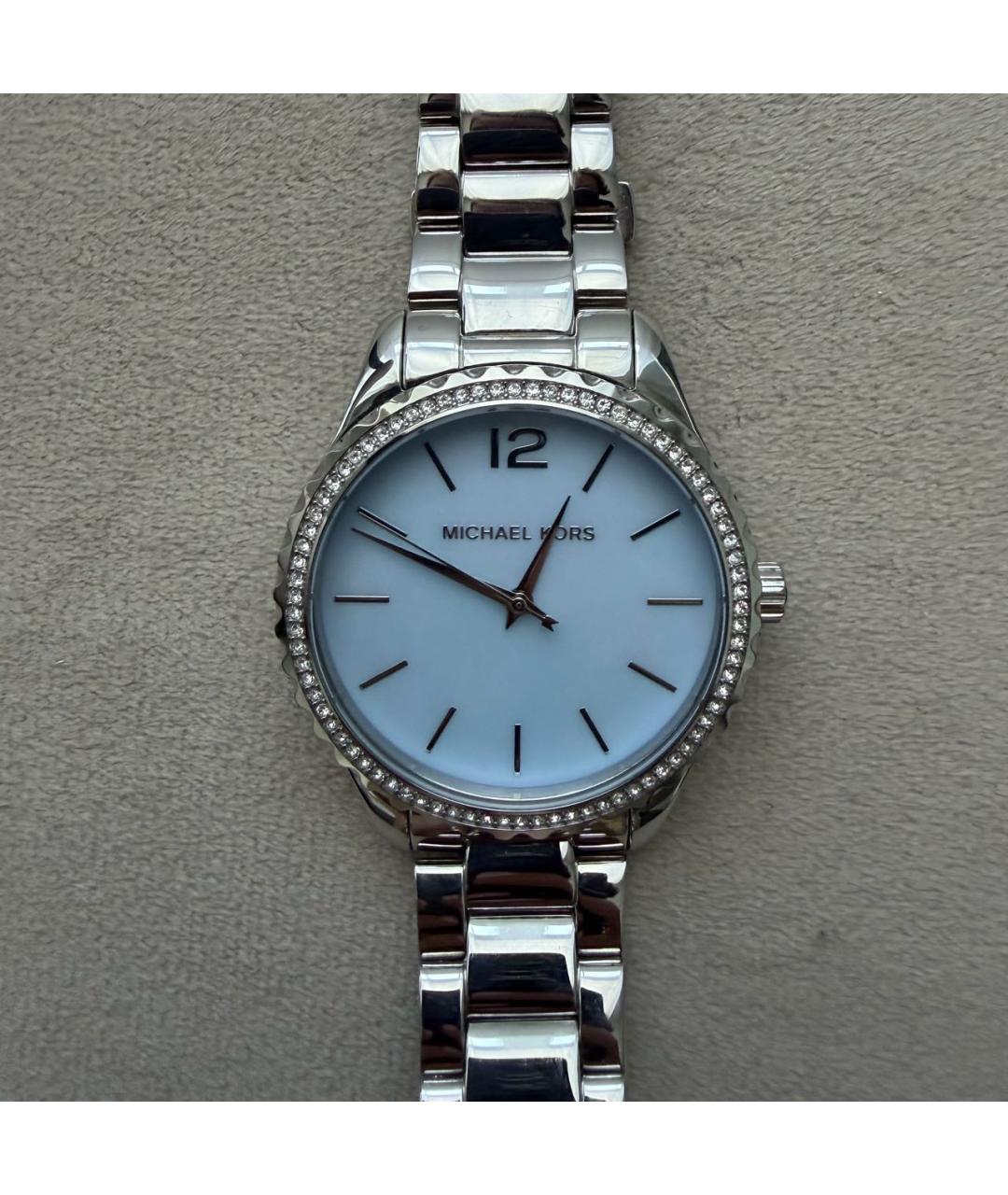MICHAEL KORS Серебряные стеклянные часы, фото 4